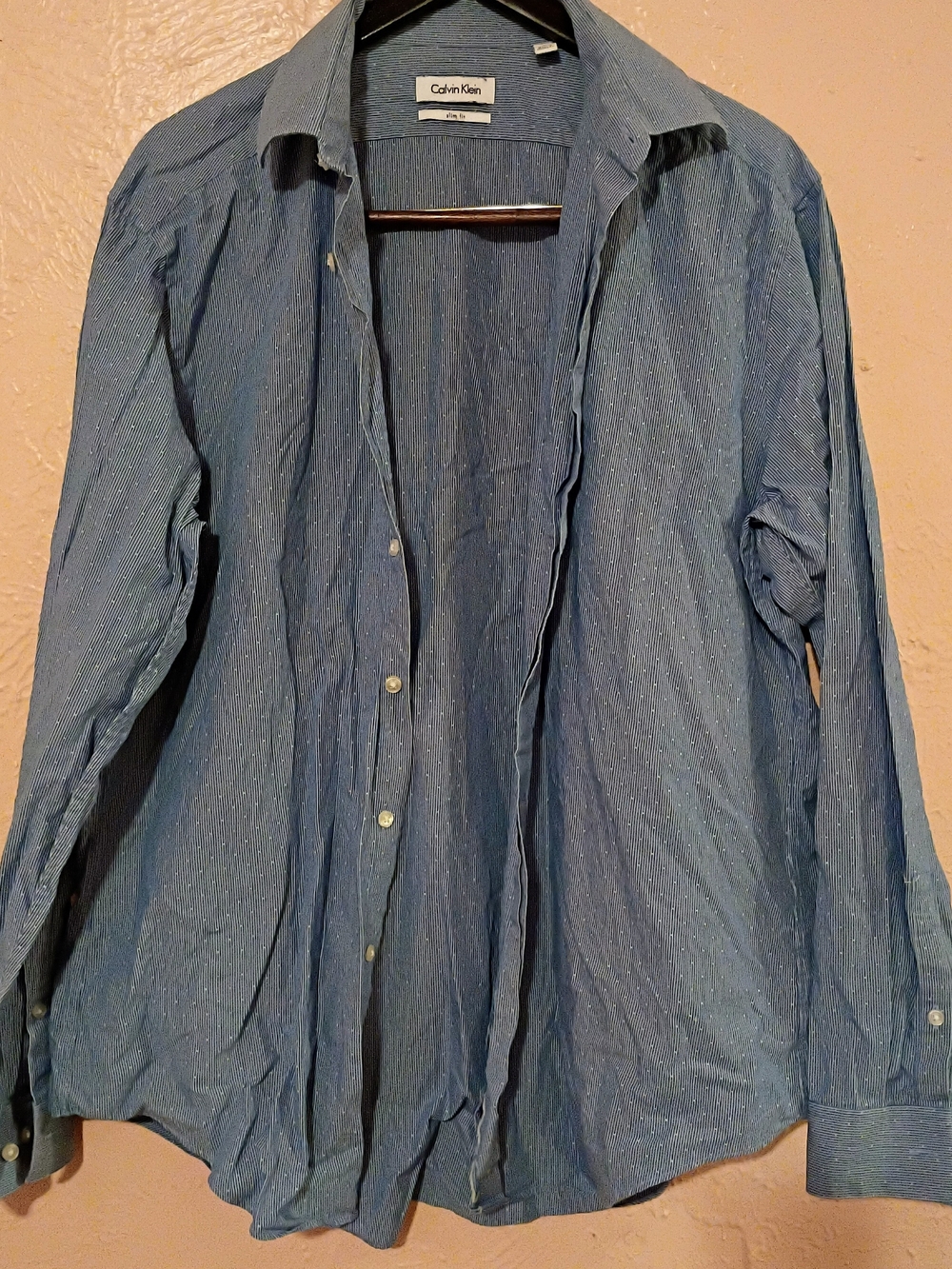 Calvin Klein Men's Blue Button-Up Shirt